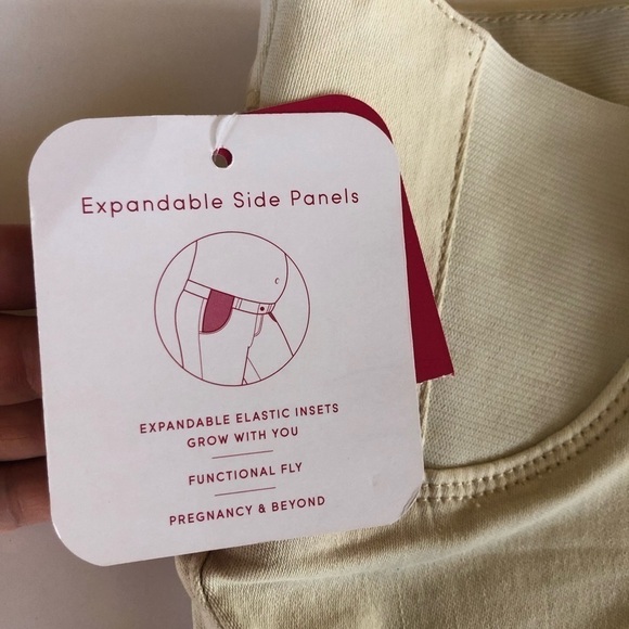 Isabel Maternity by Ingrid & Isabel Side Panel Midi Maternity Jean Shorts Sz 12 - Picture 8 of 12